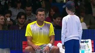 Federer and Tsonga having fun in Colombia