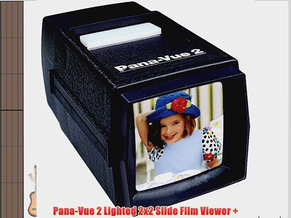 Pana-Vue 2 Lighted 2x2 Slide Film Viewer with AC Adapter   (3) Microfiber Cleaning Cloths