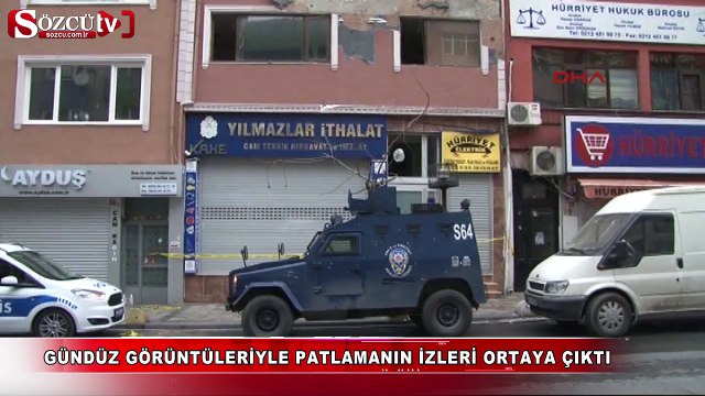 Gündüz görüntüleriyle patlamanın izleri