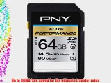 PNY Elite Performance 64GB High Speed SDXC Class 10 UHS-1 Up to 90MB/sec Flash Card - P-SDX64U1H-GE