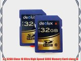 Trade Twin Pack 2 x 32GB Memory Card class 10 SD SDHC class 10 Fast High Speed Secure Digital
