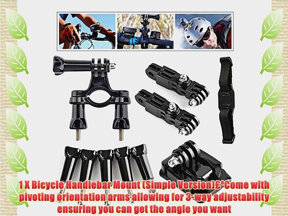 11 in 1 Dazzen Mount Accessories Kits System Set For GoPro Hero HD 1 2 3 3  Camcorder Helmet