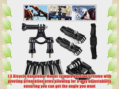 11 in 1 Dazzen Mount Accessories Kits System Set For GoPro Hero HD 1 2 3 3 Camcorder Helmet