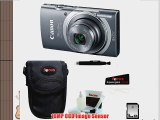 Canon PowerShot ELPH 140 IS Digital Camera (Gray)   16GB Memory Card   Standa...