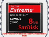 SanDisk Extreme 8GB CompactFlash Memory Card Speed Up To 60MB/s- SDCFX-008G-X46 (Old Model)