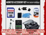 16GB Accessory Kit For CANON POWERSHOT A1400 A1300 A810 SX160 IS SX160IS IS SX150IS SX150 IS