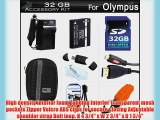 32GB Accessories Kit For Olympus TOUGH TG-1 iHS TG-1iHS TG-2 iHS TG-2iHS TG-3 Waterproof Digital