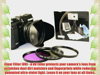 Download Video: 58mm Filter Kit For The Canon Powershot G1X Digital Camera   Filter Adapter   58mm 3pc High