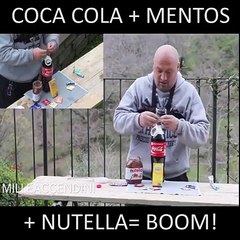 COCA + MENTOS + NUTELLA = BOOOM