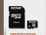 Patriot Signature 8 GB MicroSDHC Class 4 Flash Memory Card with Standard SD Adapter PSF8GMCSDHC43P