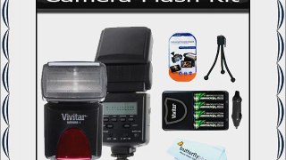 Flash Kit For Canon EOS Rebel T4I T3i T3 EOS 70D Digital SLR Camera Includes Vivitar DF-293