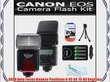 Flash Kit For Canon EOS Rebel T4I T3i T3 EOS 70D Digital SLR Camera Includes Vivitar DF-293