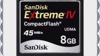SanDisk 8GB Extreme IV - Compact Flash memory card (Retail Packaging)