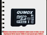QUMOX 32GB MICRO SD MEMORY CARD CLASS 10 UHS-I 32 GB HighSpeed Write Speed 15MB/S read speed