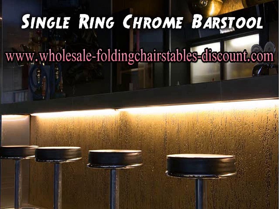 Single Ring Chrome Barstool