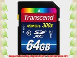 Transcend 64GB High Speed 10 UHS Flash Memory Card TS64GSDU1 (up to 45 MB/s 300x)