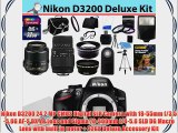 Nikon D3200 24.2 MP CMOS Digital SLR Camera with 18-55mm f/3.5-5.6G AF-S DX VR Lens and Sigma