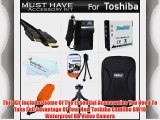 Must Have Accessories Kit For Toshiba Camileo BW10 Waterproof HD Video Camera Includes Extended