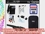 16GB Accessories Kit For Canon Powershot Elph 110 HS Elph 320 HS Digital Camera Includes 16GB