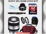 Sony Alpha NEX SEL18200 E-mount 18-200mm F3.5-6.3 OSS Lens (Silver)   Lowepro Bag   Lens Case