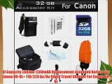 32GB Accessory Kit For Canon PowerShot D10 D20 D30 Waterproof Digital Camera Includes 32GB