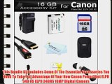 16GB Accessories Kit For Canon PowerShot ELPH 340 HS 16MP Digital Camera Includes 16GB High