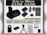 Multi-Power Vertical D3100 D3200 Multi-Purpose Battery Grip for Nikon D3100 D3200 DSLR Camera
