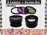 40.5mm Digital Pro Deluxe Lens Kit Includes 2x Telephoto Lens   0.45x HD Wide Angle Lens w/Macro