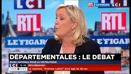 Débat départementales entre Marine Le Pen, Estrosi et Le Guen