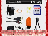 8GB Accessories Kit For Sony Cyber-shot DSC-TX20 Waterproof Digital Camera Includes 8GB High