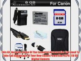 8GB Accessories Kit For Canon PowerShot ELPH 310 HS Digital Camera Includes 8GB High Speed