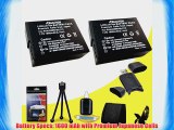 Two Halcyon 1600 mAH Lithium Ion Replacement DMW-BLC12 Battery   Memory Card Wallet   SDHC