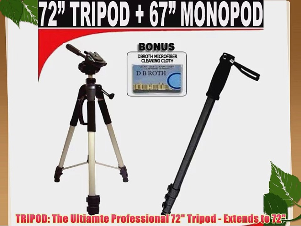 Professional PRO 72 Super Strong Tripod With Deluxe Soft Carrying Case   67 Digital Pro Photo