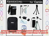 Essential Accessories Kit For Canon Powershot Elph 130 IS A2600 A2500 ELPH 135 140 IS ELPH