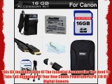 16GB Accessories Kit For Canon PowerShot ELPH 310 HS Digital Camera Includes 16GB High Speed