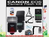 Flash Kit For Canon EOS 60D EOS 70D Digital SLR Camera Includes Vivitar DF-293 TTL LCD Bounce