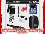 32GB Accessories Kit For Sony Cyber-shot DSC-HX10V Digital Camera Includes 32GB High Speed