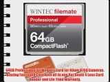 64GB Professional CF Memory Card for Nikon D700 Cameras. Blazing Fast 600X Card with all in
