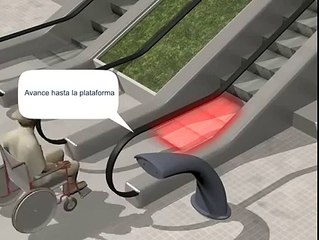 Un escalator pour handicapés