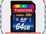 Transcend 64GB High Speed 10 UHS Flash Memory Card TS64GSDU1E (up to 45 MB/s 300x)