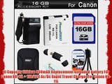 16GB Accessories Kit For Canon Powershot Elph 130 IS 115 IS A2600 A2500 A4000 IS A4000IS ELPH