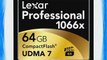 Lexar Professional 1066x 64GB VPG-65 CompactFlash card (Up to 160MB/s Read) w/Free Image Rescue