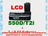 NEEWER? High Quality LCD Battery Grip   2 LP-E8 Batteries for Canon EOS Rebel T2i - Great for