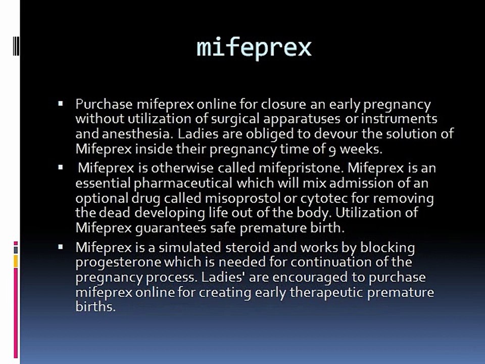 Mifeprex abortion pill