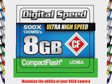 Digital Speed 8GB 500X Professional High Speed 100MB/s Error Free (CF) Memory Card Class 10
