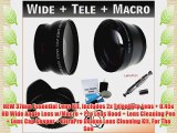 NEW 37mm Essential Lens Kit Includes 2x Telephoto Lens   0.45x HD Wide Angle Lens w/Macro