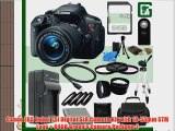 Canon EOS Rebel T5i Digital SLR Camera Kit with 18-55mm STM Lens   64GB Green's Camera Package