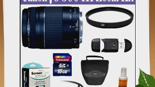 Canon EF 75-300mm f/4-5.6 III Zoom Lens Accessory Kit For Canon EOS Rebel T3 T3i T4ii