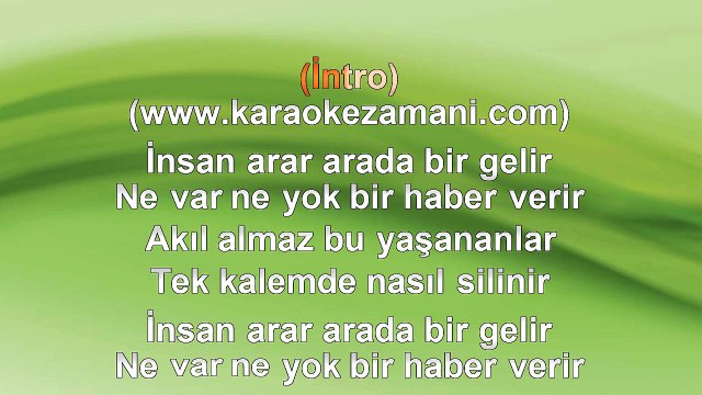 Ali Dereli - Mum - Akustik Versiyon - 2012 TÜRKÇE KARAOKE