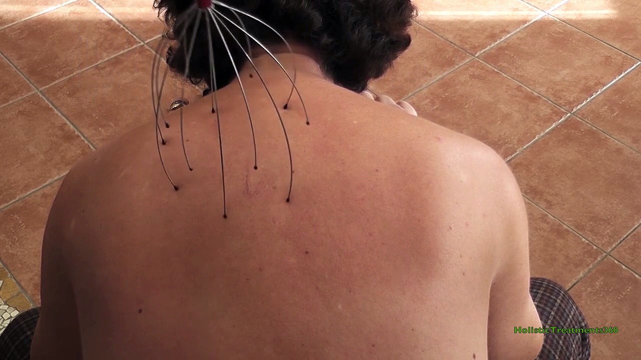 ASMR Upper Back Tickle Massage with Head Massager Session 2